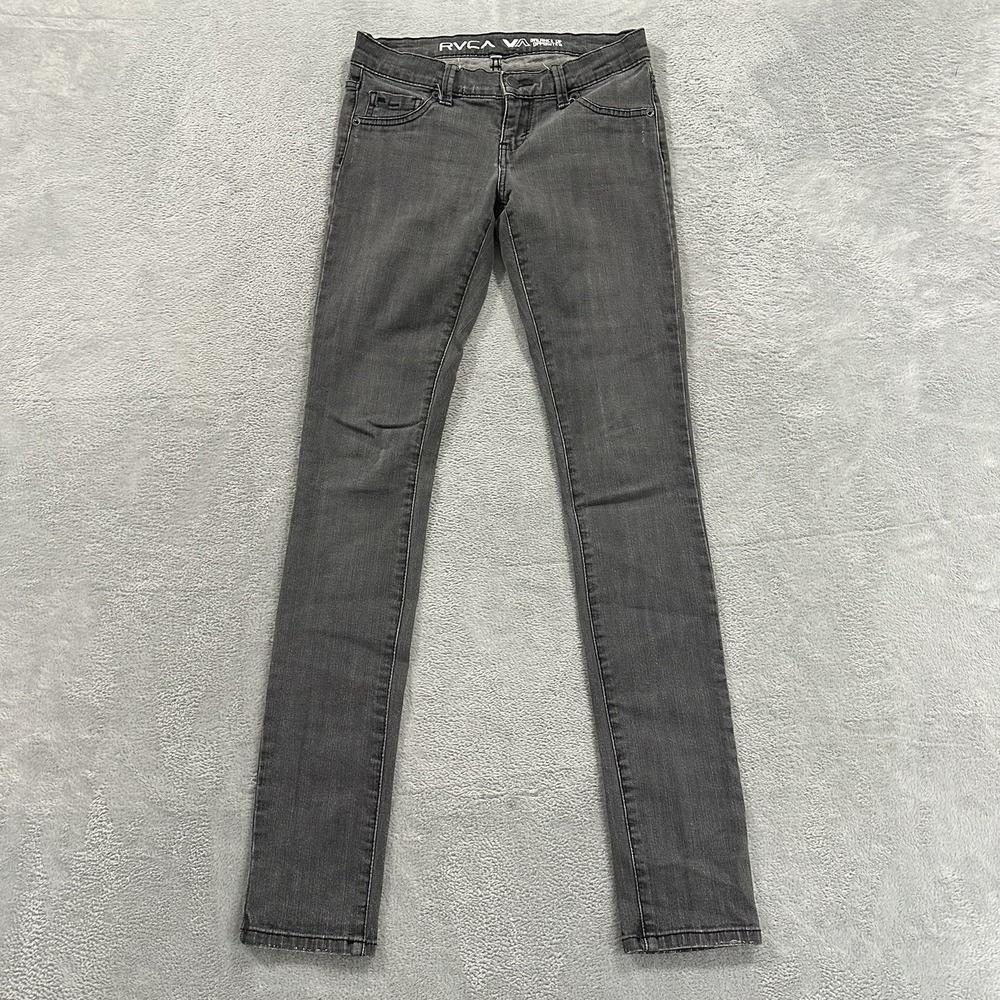 RVCA VA Skinny Jeans Women's 26 Gray Denim Normcore